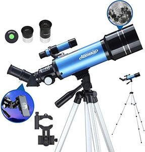 AOMEKIE Telescopes for Kids with K6/25 Eyepieces Telescopes for Astronomy Beginners and Adults with Adjustable Tripod 70mm Astronomical Telescopes with Phone Adapter Children's Day Gifts for Kids
