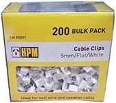 HPM DQ201 5mm White Cable Clips Accessory - Cable clips Flat type Pack of 200 5mm white