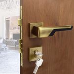 Volo Luxury Series Mortise Door Lock | Bedroom Door Lock with Brass Cylinder and 10" Lock Body for Home/Hotels/Office with 3 Brass Computerised Keys (Antique/Black)