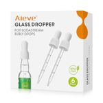 Aieve Glass Dropper Pipettes Compatible with SodaStream Bubly Drops Flavors (6 Pack)