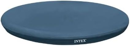 Intex 28026E UV Resistant Deluxe Debris Pool Cover for 13-Foot Intex Easy Set above Ground Swimming Pool, Vinyl Round Cover with Drain Holes and Nylon Tie-Down Ropes, Blue