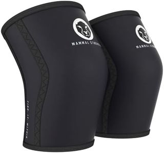 Mammal Strength knee sleeves weight lifting V2-7 mm Neoprene knee wraps for Gymnastics, Weightlifting, Powerlifting, Olympic - (1 pair) knee straps for weightlifting (Black, S)