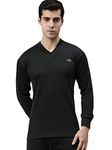 Lux Cott's Wool Men's V Neck Full Sleeves Thermal top_BLK_TOP_FSV_85_1PC