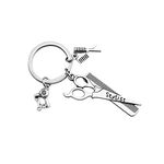 ENSIANTH Hair Stylist Gift Hairdresser Keychain Stylist Comb Charm Pendant Hair Cutter Barber Gift (Stylist)