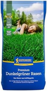 Kiepenkerl Profi-Line Dark Green 1 kg, 1089018 - Dunkelgrüner Zierrasen - 10kg für 500 m² - RSM Qualität - schnellkeimend - Rasensamen, Grassamen, Saatgut