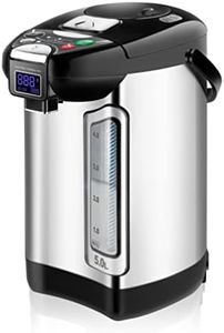 NutriChef Digital Water Boiler and Warmer - 5L/5.28 Qt Stainless Electric Hot Water Dispenser w/LCD Display, Rotating Base, Keep Warm, Auto Shut Off, Safety Lock, Instant Heating for Coffee & Tea