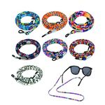 Qufiiry Glasses Strap, 7 Pcs Glasses Cord, Glasses Chain, Sunglass Straps, Non-Slip Spectacles Cord Retainer Lanyard, Women's Glasses Chains & Lanyards, Eyeglasses Strap Unisex Safety Glasses String