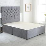 ComfoRest - Elegant 4FT6 Double Bed with Sturdy Double Bed Frame | Versatile Beds and Bed Frame for Comfort and Style | Durable Bed Frame for a Refined Look in Any Bedroom Space (Silver Naples)