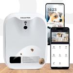 Closer Pets TreatView Pet Indoor Security Camera with Phone App (iOS/Android Compatible), Night Vision and Treat Dispenser