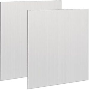 2 Pack 6061 T651 Aluminum Sheet Metal 8" x 8" x 1/16"(0.06”) Flat Plain Thin Aluminum Plate Covered with Protective Film, Heat Treatable Rectangle Aluminum Metal Plate for Crafting lndustry, 1.5mm