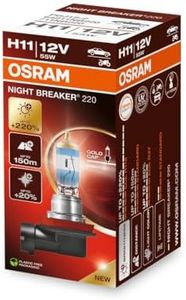 OSRAM NIGHT BREAKER 220, H11, +220% de luminosité en plus, lampe de phare halogène, 64211NB220, boîte pliante (1 lampe)