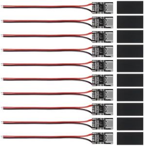 10-Piece Set of Type-C PD3.0 QC Trigger Board USB-C PD QC 5V 9V 12V 15V 20V DC Fixed Voltage Power Trigger Module 5A with QC Trigger Housing for Household Electronics Micro SD TF Card