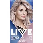 Schwarzkopf LIVE Lightener + Twist Permanent Purple Hair Dye, 2 in 1 Formula, Lightens and Colours Up To 3 Levels, Cool Lilac 104