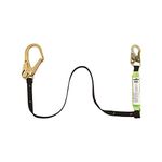 PeakWorks CSA 6' (1.8 m) Shock Pack - Snap & Form Hooks - Single Leg - E6 Shock Absorbing Fall Arrest Lanyard Connector, 1" Webbing, V8104326