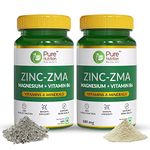 Pure Nutrition ZMA 120 Vegetarian Tablets (60 x 2), Zinc Magnesium Aspartate + Vitamin B6 for Men & Women, Nightime Muscle Recovery Supplement, Boosts Muscle & Bone Strength, Improves Sleep Quality