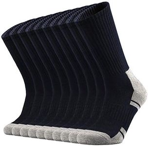 Ortis Men's Cotton Cushion Crew Socks Moisture Wicking Breathable Thick Warm Thermal for Athletic Heavy Duty Work Boot(NavyBLue XL)