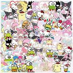 100Pcs Cute Stickers, Cartoon Kawaii Waterproof Vinyl Stickers for Laptop Skateboard Bike Guitar Laggage Bicycle, Kids and Teens