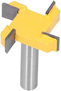 Natudeco Fraise à défoncer pour planches de rive, fraise à aplanir, queue de fraise à raboter, outil de travail du bois à 4 ailettes (Tige 8MM)