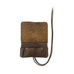 Hide & Drink, Rustic Leather Tobacco Pouch, Smoking and Field Notes Case, Classic Vintage Carry Gifts, Travel Essentials Handmade :: Bourbon Brown