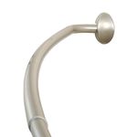 Zenith Products E35603BN01 Adjustable Curved Shower Curtain Rod, Nickel, 44" to 72"