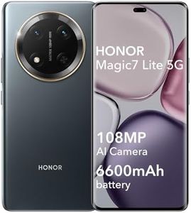 HONOR Magic7 Lite 5G Smartphone 8GB 256GB, 6.78" 120Hz AMOLED écran incurvé, 108MP Caméra Arrière, Android 14, Dual Sim, Google Play, NFC, Noir