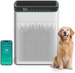 FLANUR Air Purifiers for Home Large Room Up to 1690 ft² Double-sided Air Inlet Smart WiFi Alexa Compatible PM 2.5 Air Quality Monitor for Smoke and Odor 23dB Quiet 1 Pack+2 Pack HEPA Filters White