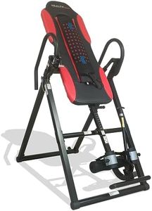 Health Gear ITM5500 Advanced Technology Inversion Table with Vibro Massage & Heat - Heavy Duty up to 300 lbs., Black/Red