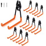 Garage Hooks Heavy Duty Garage Storage Hooks Utility Tool Hangers for Garage Wall and Combinable Wall Mount Garage Hooks for Organizing Power Tools, Ladders, Bikes, Mops, Bulk Items (MEDIUM U, 10)
