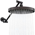 SparkPod 8 Inch Rain Shower Head with Shower Arm Extension - High Pressure Rain - Luxury Modern Look - No Hassle Tool-Less 1-Min Install (16" Shower Arm Extension (Oil Rubbed Bronze))