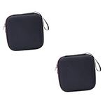 Homoyoyo 2pcs Dvd Storage Bag Headset Organizing Pouch Headphone Drive Reader Case Zip Drive Cd Burner Usb Drive C Usb Cable U Disk Pouch Dsl Cable Optical Travel Eva Mobile Power Earphone