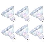 GMY MR16 Halogen Light Bulbs 50W 12V GU5.3 Spotlights for Ceiling Light Dimmable, 4000 Hours Extra Long Lifetime, 36° Beam Angle, 3000K Warm White, 2 Pin Base, Dichroic 6 Pack