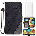 Asuwish Galaxy A51 5G/ Galaxy A51 5G Verizon UW Wallet Case,Leather Phone Cases with Credit Card Holder Slot Pockets Kickstand Flip Folio Shockproof TPU Protective Cover for Samsung A51 5G A516 Black