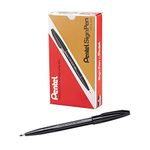 Pentel Sign Pen - Black, Pack of 12 , S520-A