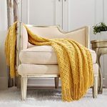 CREVENT Knitted Decorative Throw Bl