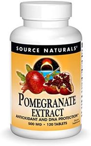 Source Naturals Pomegranate Extract 500mg Complete Whole Fruit Ellagic Acid, Antioxidant & Added Fiber - 120 Tablets