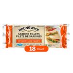 Brunswick Sardine Fillets Seafood Snacks in Hot Sauce 100g, 18 Count - Canned Sardines – High in Protein - Contains Omega-3 – Excellent Source of Vitamin D – Contains Iron - Ready to Eat