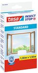 tesa Insect Stop Hook & Loop STANDARD for Windows - Self Adhesive Window Fly Screen - Cut to Desired Size - in White, 130 cm x 150 cm