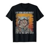 Funny Cat Pilot Shirt Mike Echo Osc