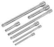 Sealey Ak770 Wobble/Rigid Extension Bar Set 7Pc 1/4 3/8 and 1/2Sq Drive