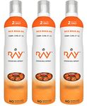 LB RAY Cooking Spray Rice Bran Oil - Low-Calorie, 100% Oil Spray, No Gases, Emulsifiers, and Water (200 ml, Pack of 3)