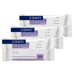 Conti So Soft Large Patient Cleansing Dry Wipes (3 Packs of 100 Dry Wipes)