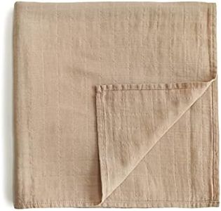 mushie | Coperta in Mussola per Neonato | 0-3 Mesi | 100% Cotone Biologico | Sacco per Dormire per Neonati | Pre-Lavato | copertina culla bambino, plaid bebe | Prodotto in Danimarca | Pale Taube