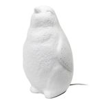 Simple Designs Home LT3213-WHT Porcelain Arctic Penguin Shaped Animal Light Table Lamp, White, 6.29 x 6.29 x 10.23