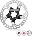 BUCKLOS IIIPRO 140mm 160mm 180mm 203mm Floating Bike Disc Brake Rotor with 6 Bolts, Mountain Bike MTB Stainless Steel Bicycle Disc Brakes Rotors for Road Bike/Ebike/BMX(Black)