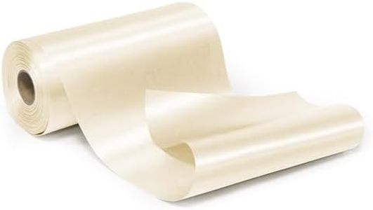CT CRAFT LLC Double Face Satin Cut Edge Ribbon for Christmas Home Decor, Gift Wrapping, DIY Crafts, Wedding - 6" x 25 Yards x 1 Roll - Ivory