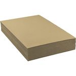 Mat Board Center, 25 Pack 12x16 Brown Cardboard sheet, 1/8 inch thick, Flat Corrugated Cardboard Inserts for Packing, Shipping, Mailing, Cardboard Backing, Art Craft Card Board