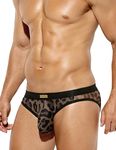 Arjen Kroos Men's Sexy Mesh Underwear Low Rise Stretch Breathable Boxer Briefs