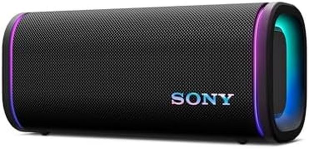 Sony ULT Field 5 Portable Bluetooth Speaker (SRS-ULT50), Powerful Sound with Deep Bass, 25 Hour Battery, IP67 Waterproof & Dustproof, 360° Party Lights, Outdoor Speaker with Shoulder Strap, Black
