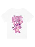 Disney Lilo and Stitch T Shirt | Summer Stitch Clothes for Girls | Cotton Girls’ T-Shirts | Official Stitch Merchandise | Ages 5 to 12 Years | White 11-12 Years