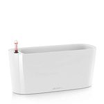 Lechuza 15560 Self-Watering Garden Planter, White High Gloss